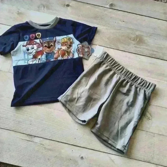 Paw Patrol Nickelodeon Boys Shorts And Shirt Set New Size 2T - Picture 1 of 5